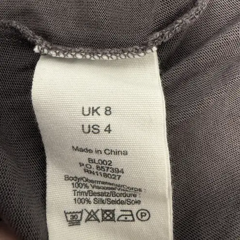 Boden USA Boden Limited Edition Women’s Gray 3/4 Sleeve Blouse Size 4