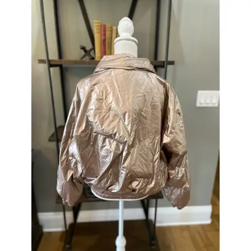 ALLSAINTS  Mika Metallic Puffer Gold Womens Size 4