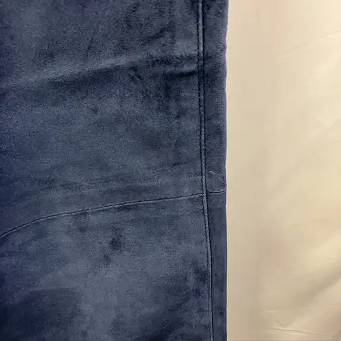 Vintage Bushwacker Genuine Suede Leather Womens 12 Pants Blue Highwaisted USA