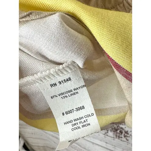 NEW Waverly Grey Striped Sleeveless Felicity Tank Top Size XS MSRP $148 Tan