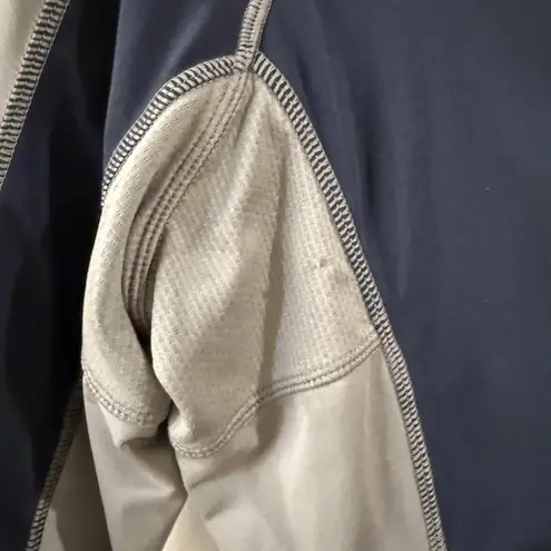 Goode Rider Shirt Womens M Blue Gray 1/4 Zip Pullover Equestrian Horse Riding Size M