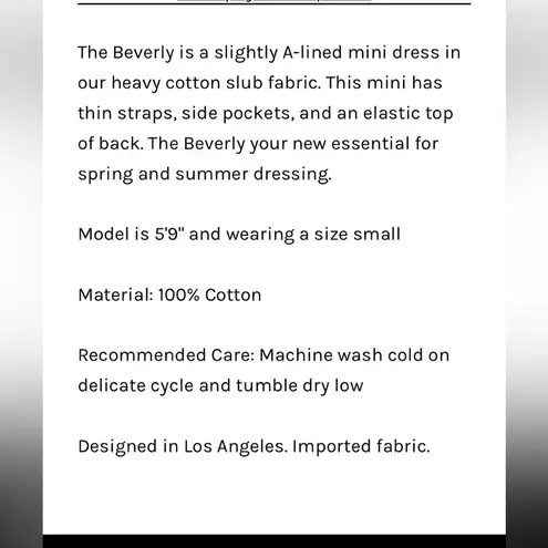 LNA NWT Clothing Beverly Mini Dress Sz M