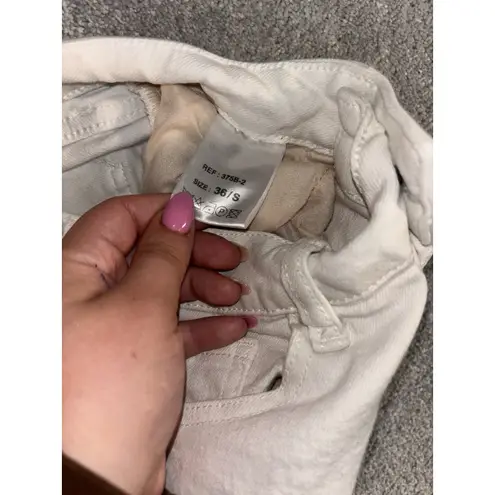 oraije paris white jeans cropped flare boot cut Size Small 25x24 White