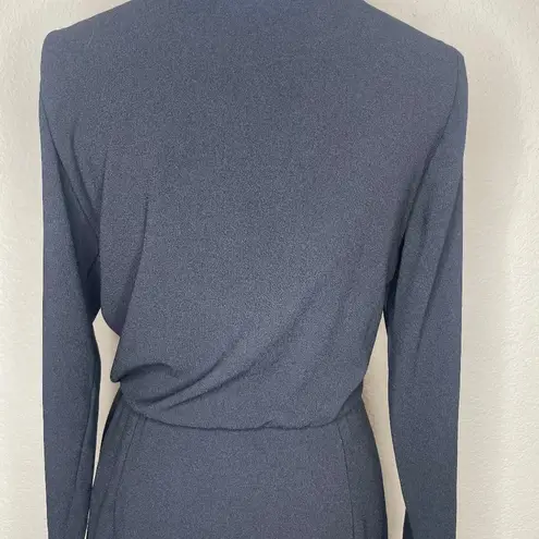 Julia Jordan Black Long Sleeve Faux Wrap Dress Semi Formal Event Occasion 12