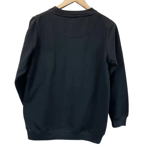 The Rolling Stones NEW Womens XS Sweatshirt Spikey Tongue Black Long Sleeve Band