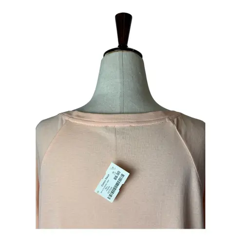 Lilla P Shirt Women Medium Pink Knit Curved Hem Bell Tee Athleisure Outdoor NWT