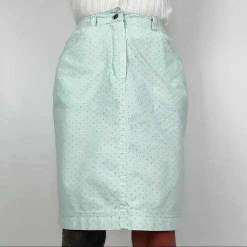 Vintage Botanical Mini Skirt | Size 28 Green Size M
