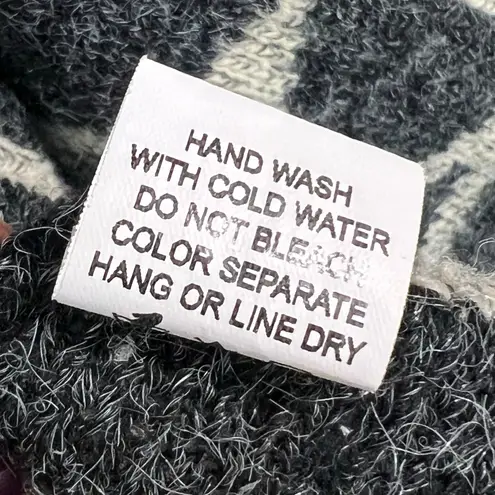 Dreamers Sweater Vest Womens S-M Beige Black Open Aztec Tribal Boho Festival