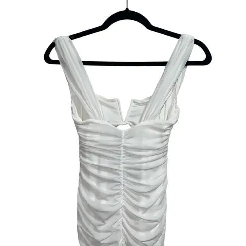 Michael Costello NEW NWT X Revolve Hilary Ruched Gown In Ivory - Image 8