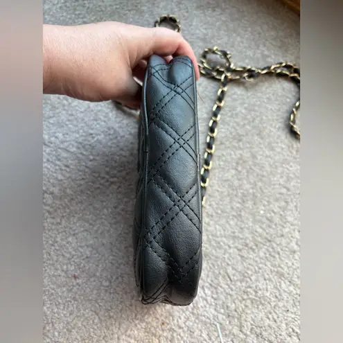 Gina Concepts Small Black Quilted Crossbody Purse With Chain Strap