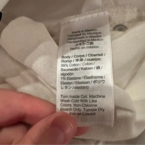 J.Crew Slim Wide-Leg High Rise Raw Hem Jeans in White Wash Sz 32 NEW