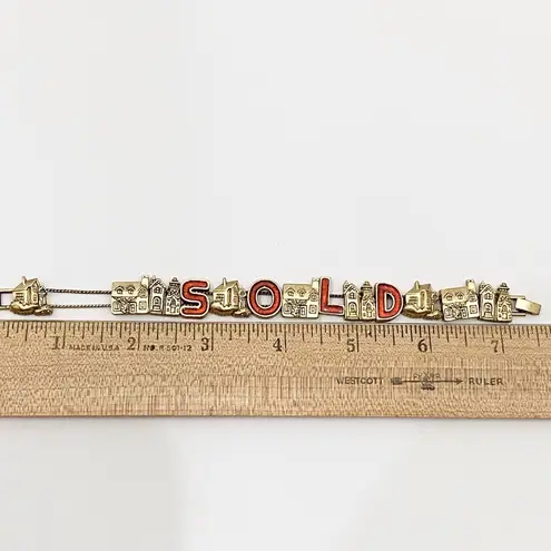 Vintage Realtor “SOLD” House Slider Charm Bracelet