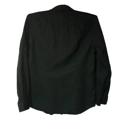 Structure Womens Fast Tac Long Sleeve Modern Fit Button up Shirt Black Size L/G