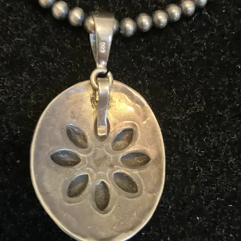 Sterling Sliver turquoise concho Pendant Silver