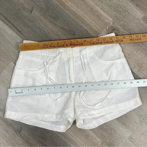 Basix of America Linen Blend Chino Shorts White Small