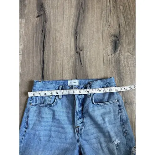 frame denim FRAME Size 28 High Rise Le Original Button Fly Distressed Crop Jeans Light Wash