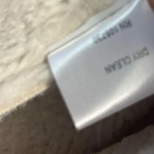 Madison & Lola Vest Faux Suede Cream Faux Shearling Vest w/ Open Front Sz 2X NWT