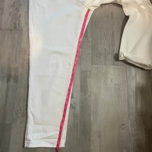 Loft NWT  High Rise Slim Pocket Boyfriend Jeans in White Sz 10/30