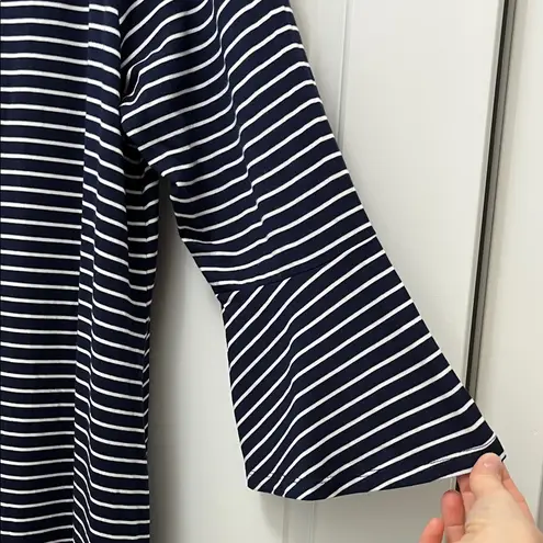 NWT Long Tall Sally Striped Navy and White Stretch Jersey Knit Dress
