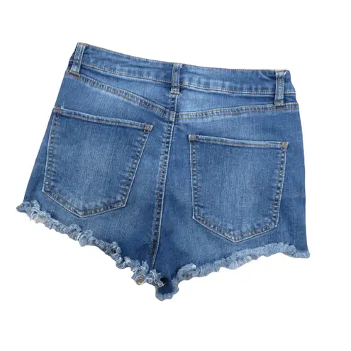 Charlotte Russe  Refuge High Rise Ripped Cut Off Denim Jean Shorts Size 4 26"