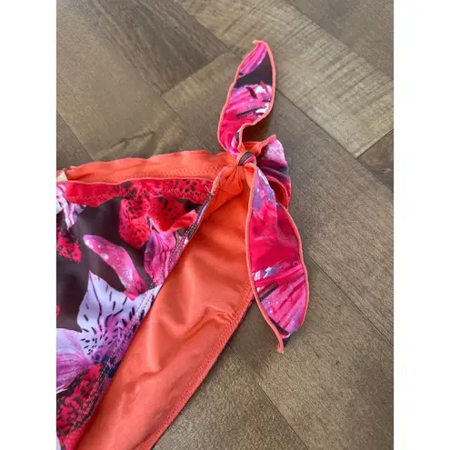 NWT Leilani Cali Pant Floral tropical Bikini bottom quicksilver size 12 Orange