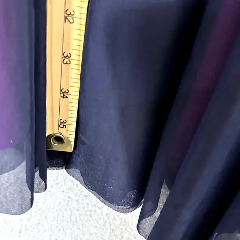 Jessica Howard Babydoll Dress Womens 6P Purple Mesh Overlay Rhinestone Y2K HOCO