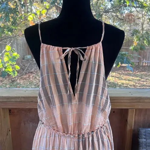 Akemi + Kin Anthropologie Ikat Halter Midi Dress Pink Size XS