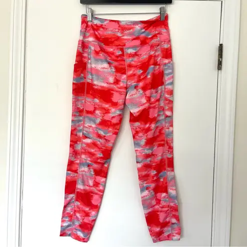 Tahari Sport Vibrant Pink Patterned Activewear Leggings Women’s Size Medium