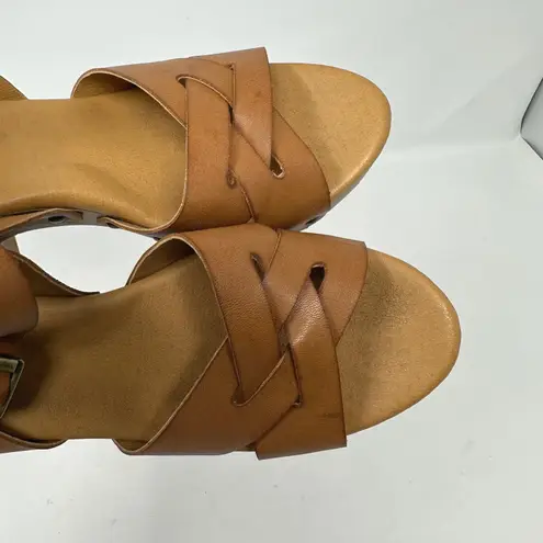 Korks Leather Strappy Sandal Brown Size 8