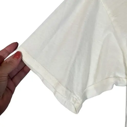 Wild Pearl White Short Sleeve Cotton Eagle NYC Casual Pocket T-Shirt Women Sz S