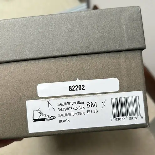 All Saints: Black High Top Sneakers logo laces