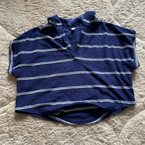 Old Navy Boxy Terrycloth Stripe Pullover 