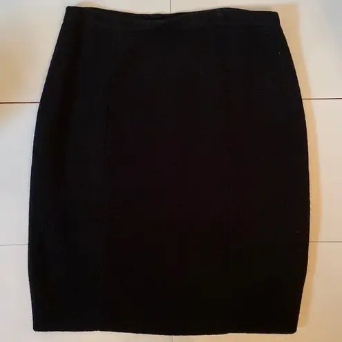 Sutton Studio Black and White merino wool knit Jacket and black skirt. Size LP.