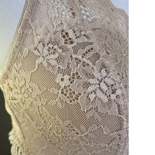 Bali Lace Bralette Nude Beige Racerback Wire