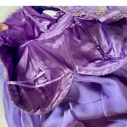 Royal Queen Collection Women’s Lilac Strapless Dress Prom Bride Formal NWT Sz 12 Purple