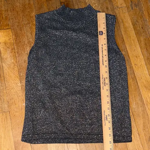 Liz Claiborne  Silver Sparkle Sleeveless Tank Top‎ Petite Medium