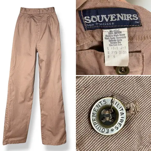 Vintage Souvenirs Pacific Blue San Francisco Slacks Pants Tall Light Brown Women Size XXS