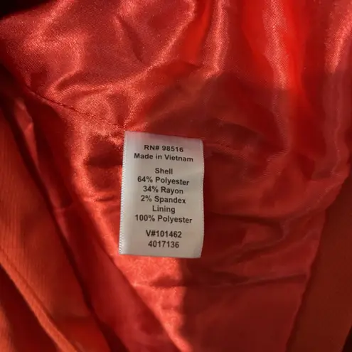 Coldwater Creek Blazer Women 20 22 Orange Textured Long Sleeve Career Jacket