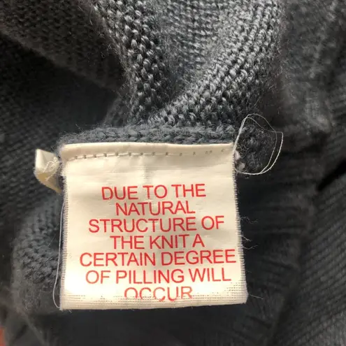 Bench Wool Blend Mock Layer Workwear Office Career Womens Cardigan Sweater Small Gray