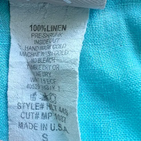 Match Point dress size Small linen blue beach pool coverup