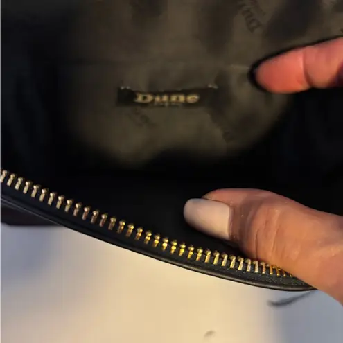 DUNE OF LONDON CRANBERRY & NAVY BLUE VEGAN LEATHER CROSSBODY GOLD TONED HARDWARE Red