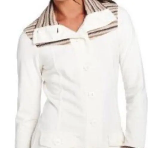 prAna 100% cotton Rowen Knit Button Front Jacket Coat Medium