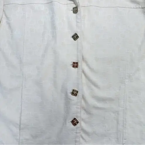 St. John Womens Size Large Vintage Designed Button Long Sleeve Collared Jacket