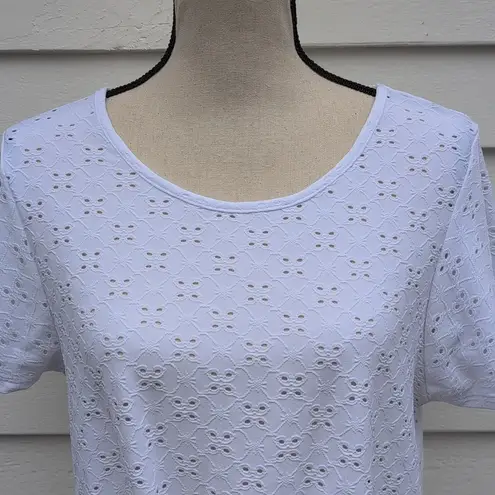 Cable & Gauge NWT White Eyelet Tie-Front Top