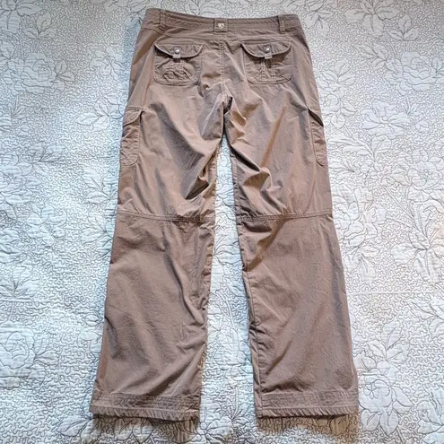 Kuhl Legendary Women’s Tan Roll-Up Snap Cargo Hiking Outdoor Pants – Size 14🧡