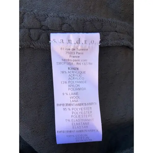 Sandro Puff Shoulder Quilted Mini Dress