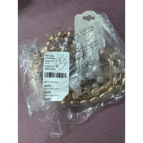 8 Other Reasons Layered Cross Necklace in Gold Womens Collar Beaded Beach