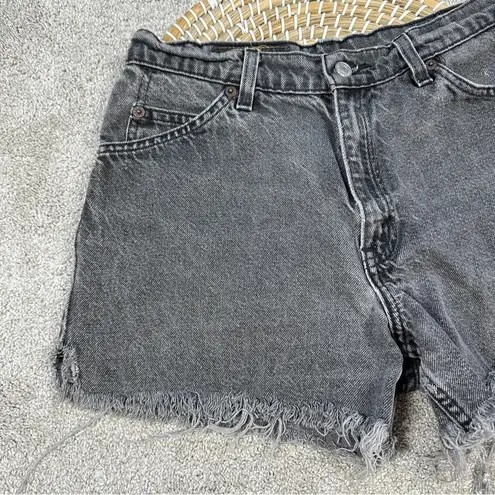 Levi's Levi’s Women’s Vintage Orange Tab Cut-Off High Rise Faded Black Shorts Jeans 9