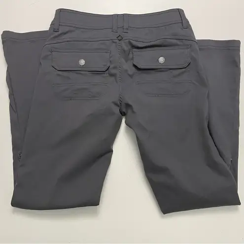 prAna Halle Pant Cargo Convertible Roll Up Stretch Zion Travel Hiking Grey Coal