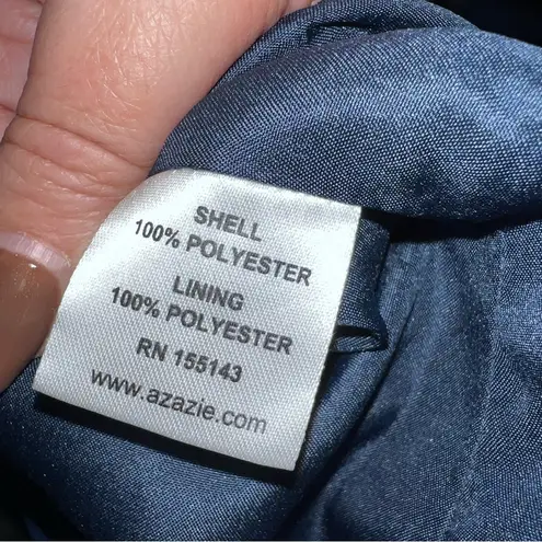 Azazie Siobhan Navy Blue Chiffon Occasion Dress